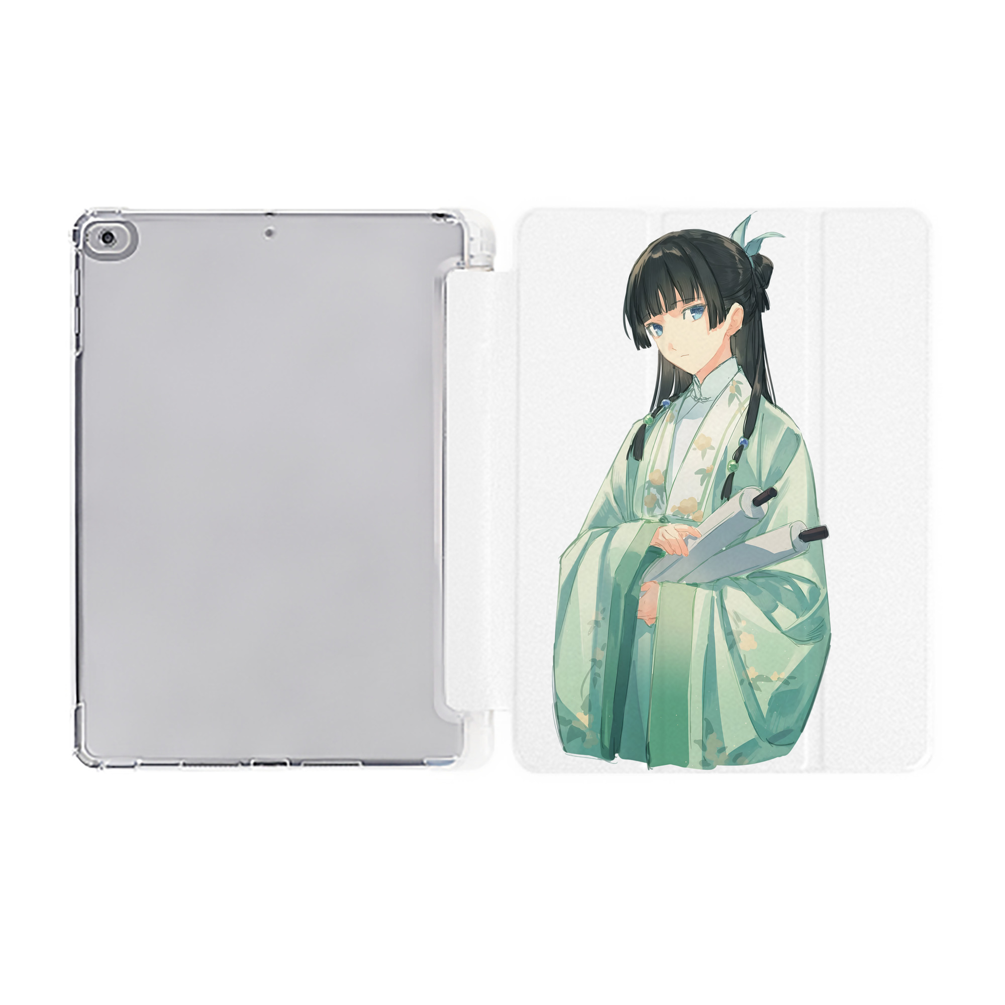 （画像用） 薬屋のひとりごと The Apothecary Diaries IPad ケース ペン収納付き 三つ折りスタンド PUレザー×シリコン 対応機種9.5/10.5/10.9インチ